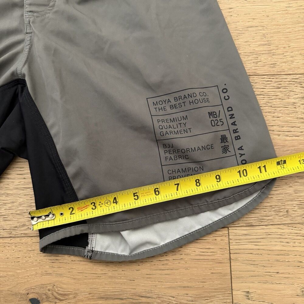 Moya Brand Co MB/025 BJJ Grappling Fight Shorts Gray Size 32 MMA No Gi - Picture 13 of 13